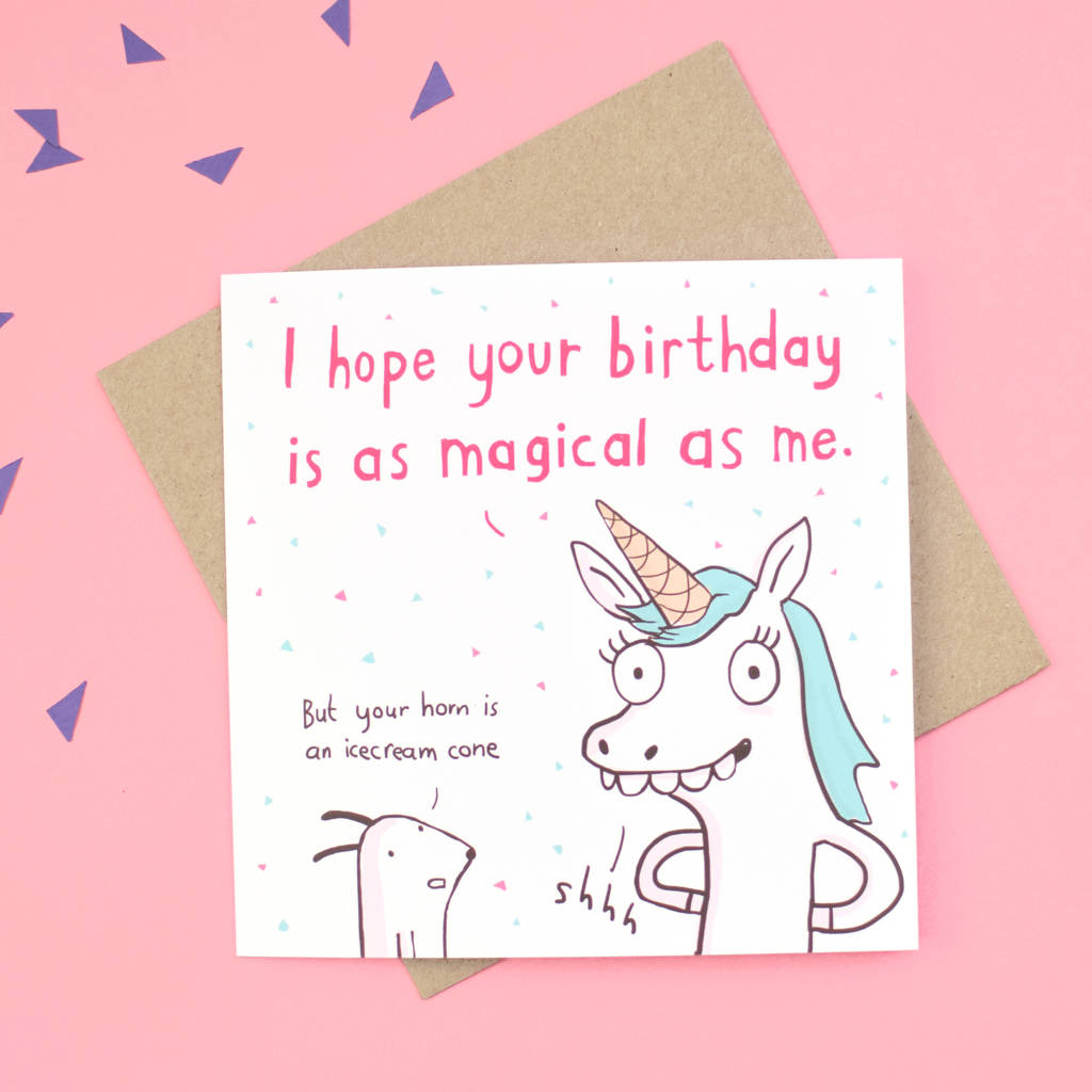 'Magical Unicorn' Birthday Card By Sarah Ray | notonthehighstreet.com