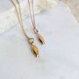 Tiny Fish Charm Necklace Gold Vermeil, thumbnail 2 of 6
