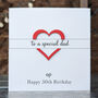 Personalised 50th Birthday Card For Dad – Special Elegant Keepsake – Handmade Gift For Father, Milestone Greeting Card, thumbnail 1 of 4