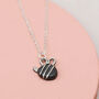 Sterling Silver Bee Necklace. Handmade Bee Pendant, thumbnail 5 of 6