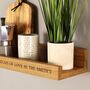 Personalised Oak Floating Ledge Shelf – Handmade Father’s Day Gift For Home Office, thumbnail 3 of 8