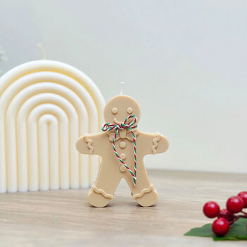 Brown Christmas Gingerbread Candle Ans Christmas Decor, 7 of 11