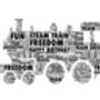 Personalised Steam Or Modern Train Word Art, thumbnail 2 of 3