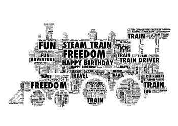 Personalised Steam Or Modern Train Word Art, 2 of 3