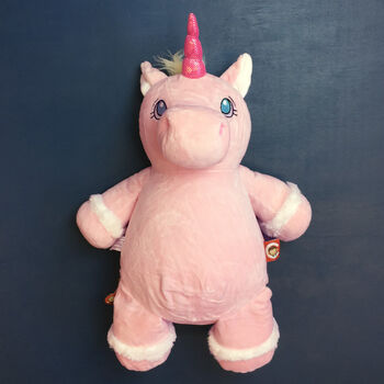 Personalised New Baby Unicorn Soft Toy, 3 of 7