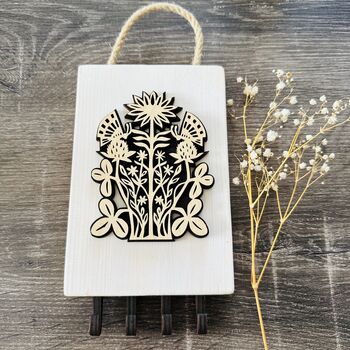 The Lucky Four Leaf Clover Handmade Key Rack Holder, 3 of 4