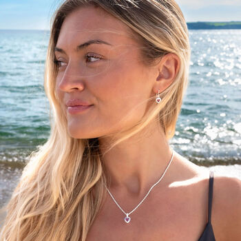 Pink Tourmaline Heart Pendant Necklace, 2 of 4