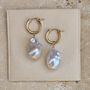 Daphne Large Drop Pearl Bridal Earrings, thumbnail 3 of 3