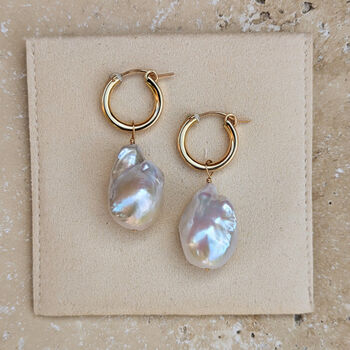 Daphne Large Drop Pearl Bridal Earrings, 3 of 3