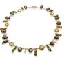 Cleo Modern Pearl Necklace With Sterling Silver Focal Beads, thumbnail 5 of 12