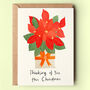 Thinking Of You This Christmas Poinsettia Card, thumbnail 1 of 2