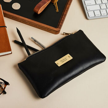 Personalised Leather Stitched Pencil Case, 2 of 5