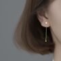 Sterling Silver Screw Back Star Threader Earrings, thumbnail 2 of 8