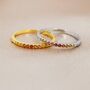 Rainbow Red Ombre Half Eternity Ring In Sterling Silver, thumbnail 5 of 11