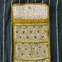 Quilted Block Print Toiletry Roll Up Pouch: Travel Kit, thumbnail 5 of 12