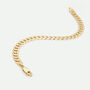 9ct Yellow Gold Solid Curb Chain Bracelet, thumbnail 3 of 3