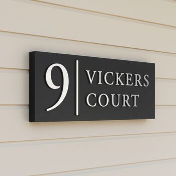Personalised House Sign With Dividing Line, 3 of 11