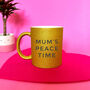 Mums Peace Time Gold Sparkle Mug Cup Christmas Gift, thumbnail 1 of 3