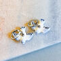 Ceramic Swallow Dove Bird Dangle Earrings, thumbnail 1 of 3