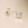 Sterling Silver Butterfly Stud Earrings, thumbnail 4 of 6