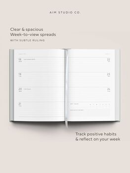Sage Green A5 Personalised Diary, Week To View Planner, 6 of 11
