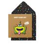 Kids' Burping Frog Birthday Card For Halloween, thumbnail 1 of 3