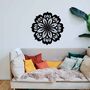 Round Wooden Mandala Modern Flower Wall Art Decor, thumbnail 4 of 10