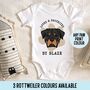 Rottweiler Dog Baby Onesie, thumbnail 1 of 6