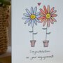Flowers In Love Personalised Handmade Card, thumbnail 3 of 4