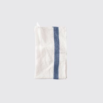 Navy Arles Stripe Linen Tea Towel, 2 of 3