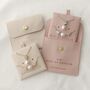 Bridesmaid Jewellery Set Bridal Party Gift With Personalised Pouch, thumbnail 2 of 7