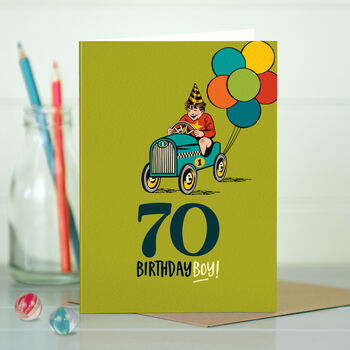 ‘70 Birthday Boy’ 70th Milestone Birthday Card, 4 of 4