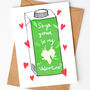 Soya Milk Funny Vegan Valentine's Card, thumbnail 1 of 2