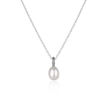 Treasures Baroque Seed Pearl Sterling Silver Necklace, 7 of 7
