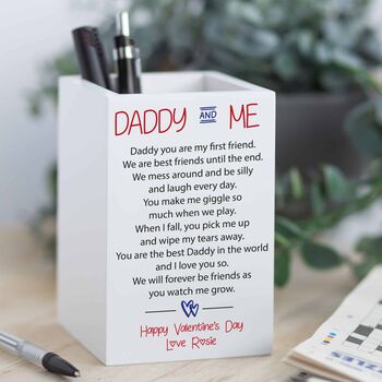 Personalised Daddy And Me Poem Pencil Pot, 3 of 3