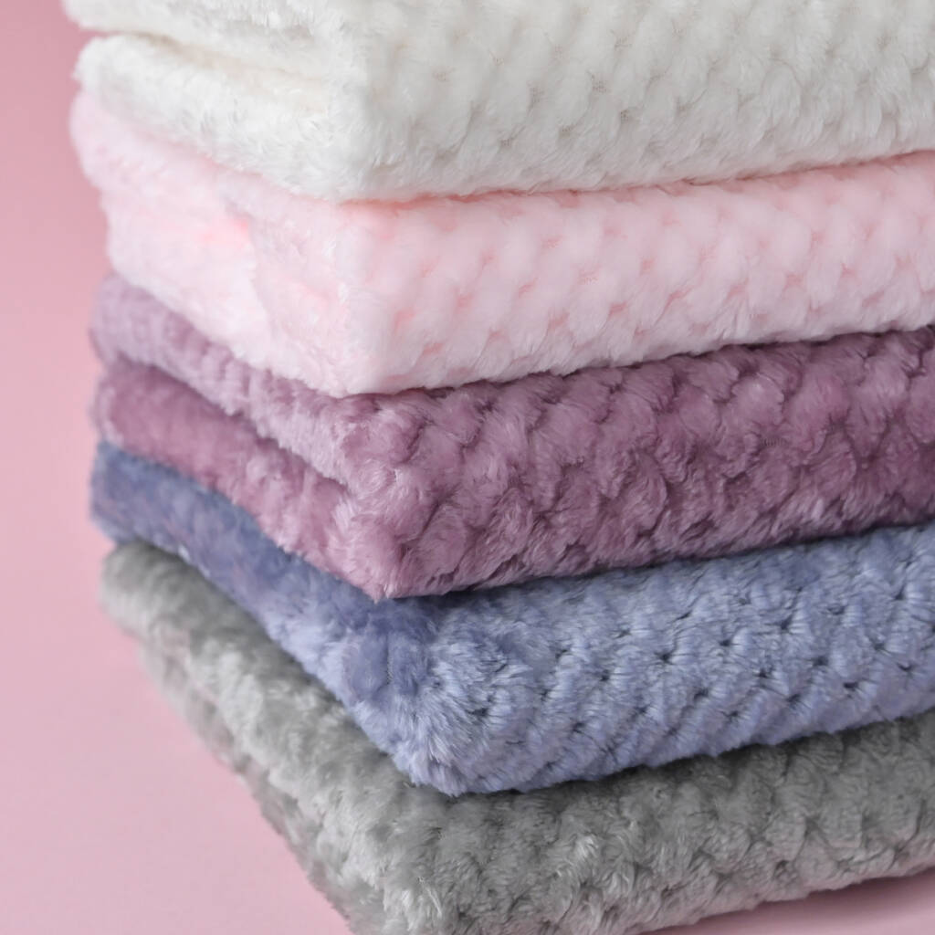 Personalised Initial Embroidered Grey Baby Blanket By KEEDD