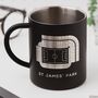 Newcastle United Stadium Engraved Steel Mug Football Gift, thumbnail 1 of 5