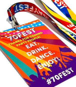 70 Fest 70th Birthday Party Festival Vip Lanyard, 4 of 9