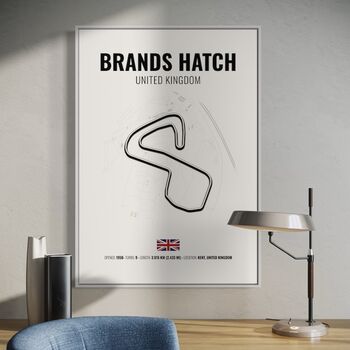 Brands Hatch F1 Track Print F1 Gift, Father's Day Gifts, 2 of 2