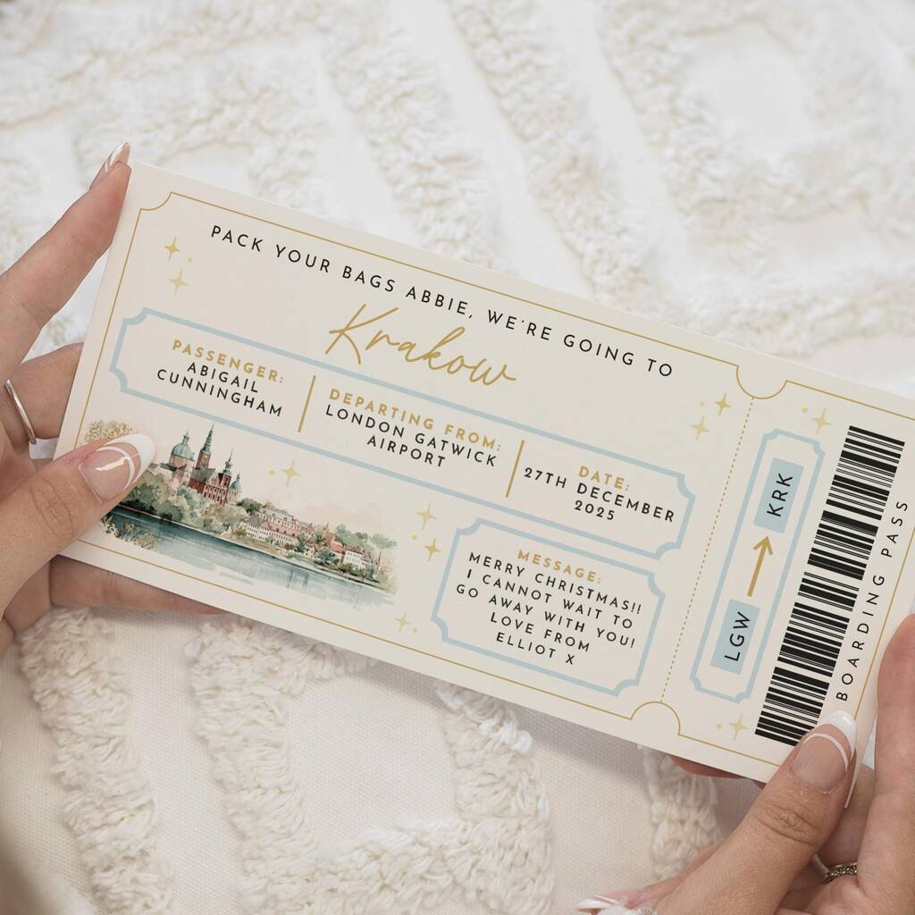 Personalised Scratch To Reveal Holiday Ticket Voucher, 1 of 4