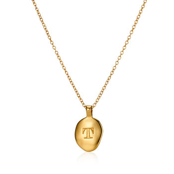 Women's Gold Plated Initial Message Necklace, 3 of 10