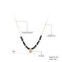 Black Crystal Round Zircon Mangalsutra Necklace, thumbnail 7 of 8