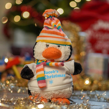 christmas cuddly penguin