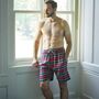 Men's 'Gaia' Tartan Brushed Cotton Sleep Shorts, thumbnail 1 of 3