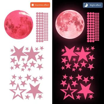 Glow In The Dark Pink, Blue, Green, Kids Decal Stickers, 9 of 12