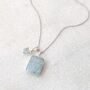The Duo Aquamarine Necklace, Silver, thumbnail 1 of 11