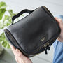 Personalised Leather Toiletry Bag For Women, thumbnail 3 of 4