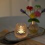Set Of Three Glass Candle Holder Candlestick Holders, thumbnail 6 of 8
