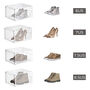 Six Stackable White Shoe Boxes Storage Organisers, thumbnail 5 of 8