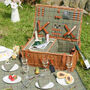 Personalised Four Person Wicker Cooler Picnic Basket, thumbnail 1 of 5